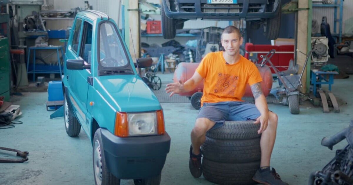 World's narrowest car snapped on roads with vehicle just 20 inches wide
