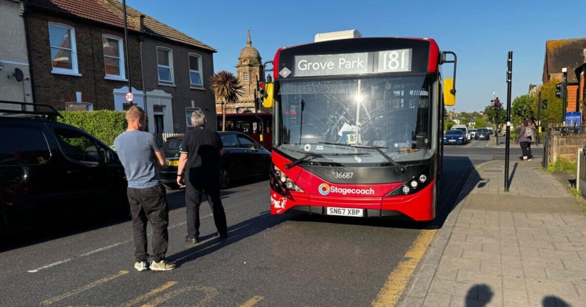Chaos in UK town as red London buses keep crashing into cars - and 3,600 caught speeding