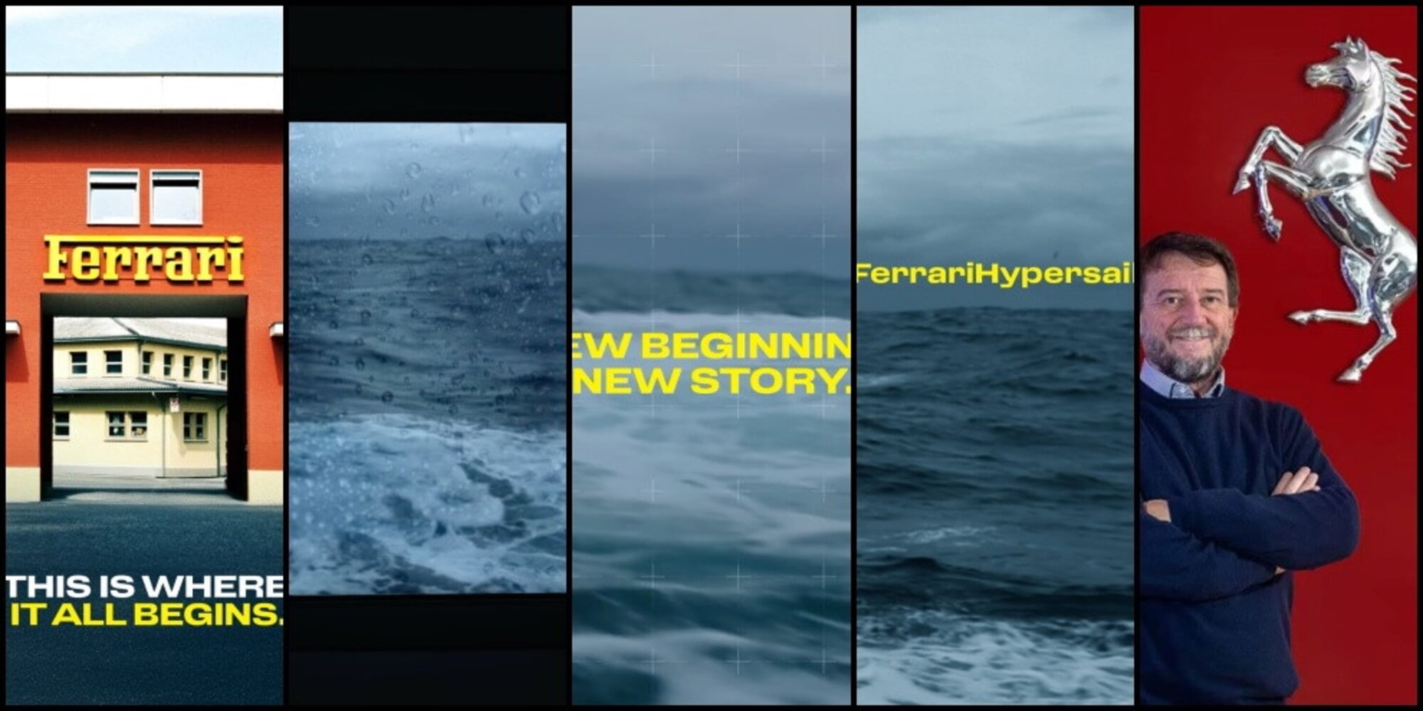 Ferrari Hypersail, a revolução da vela: um Red no mar. Elkann: "Não é um barco, mas uma nave espacial"
