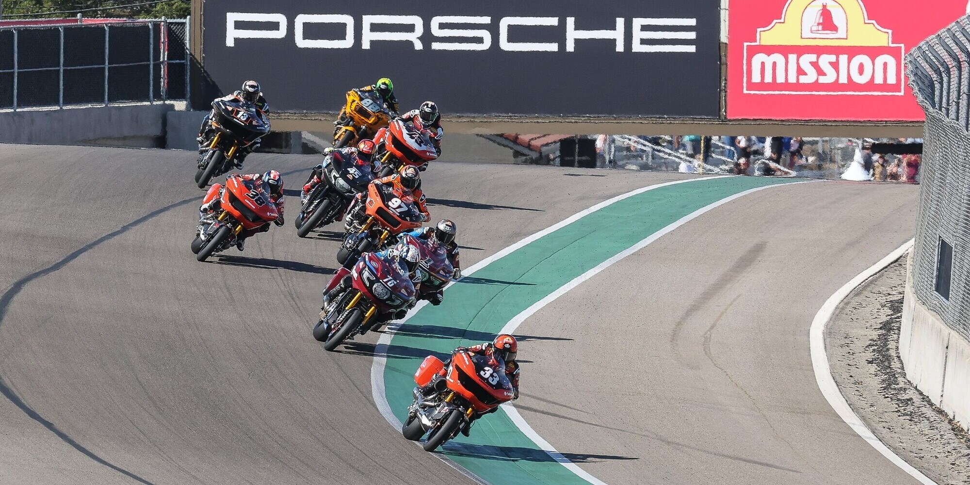 Il pilota KWR Harley-Davidson James Rispoli domina la King of the Baggers a Laguna Seca
