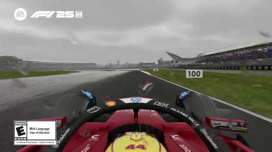 In the car with Lewis Hamilton in the rain at Silverstone