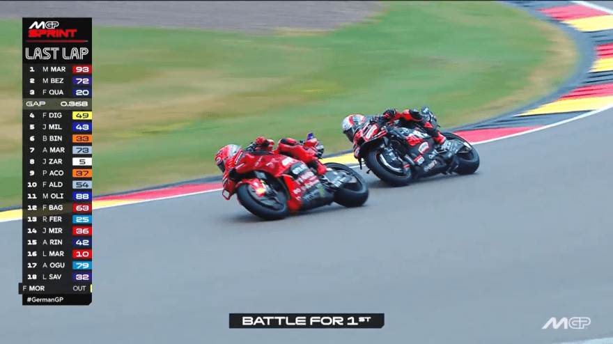 MotoGP, GP d'Allemagne : temps forts de la course sprint