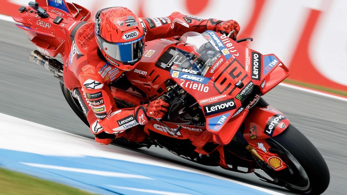 MotoGP, Márquez é o mais rápido no FP1 em Assen. Bagnaia é 4º