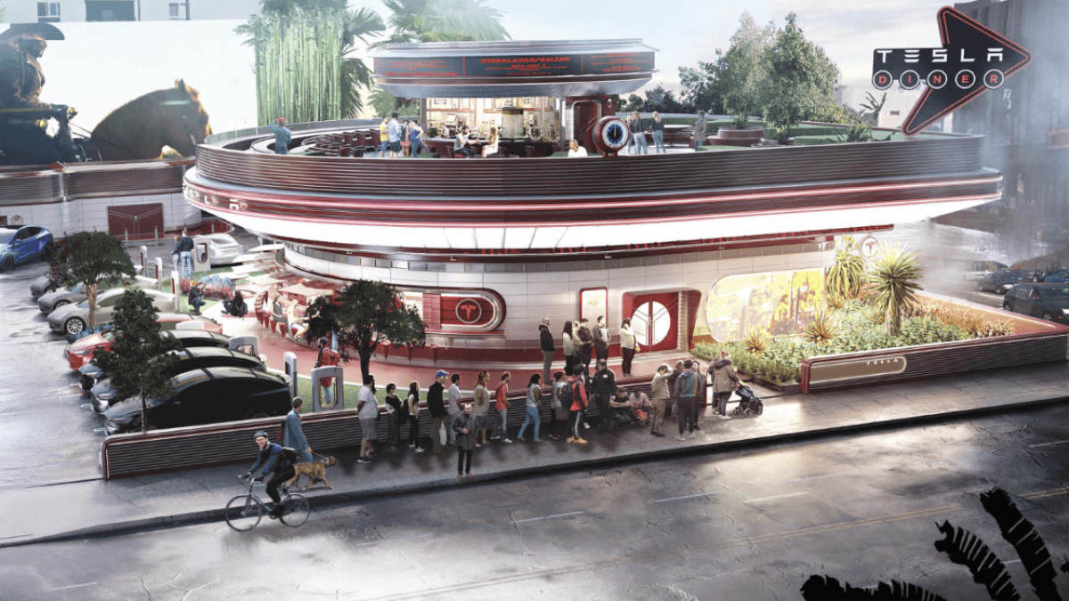Tesla Diner, de opening van Elon Musks eerste restaurant