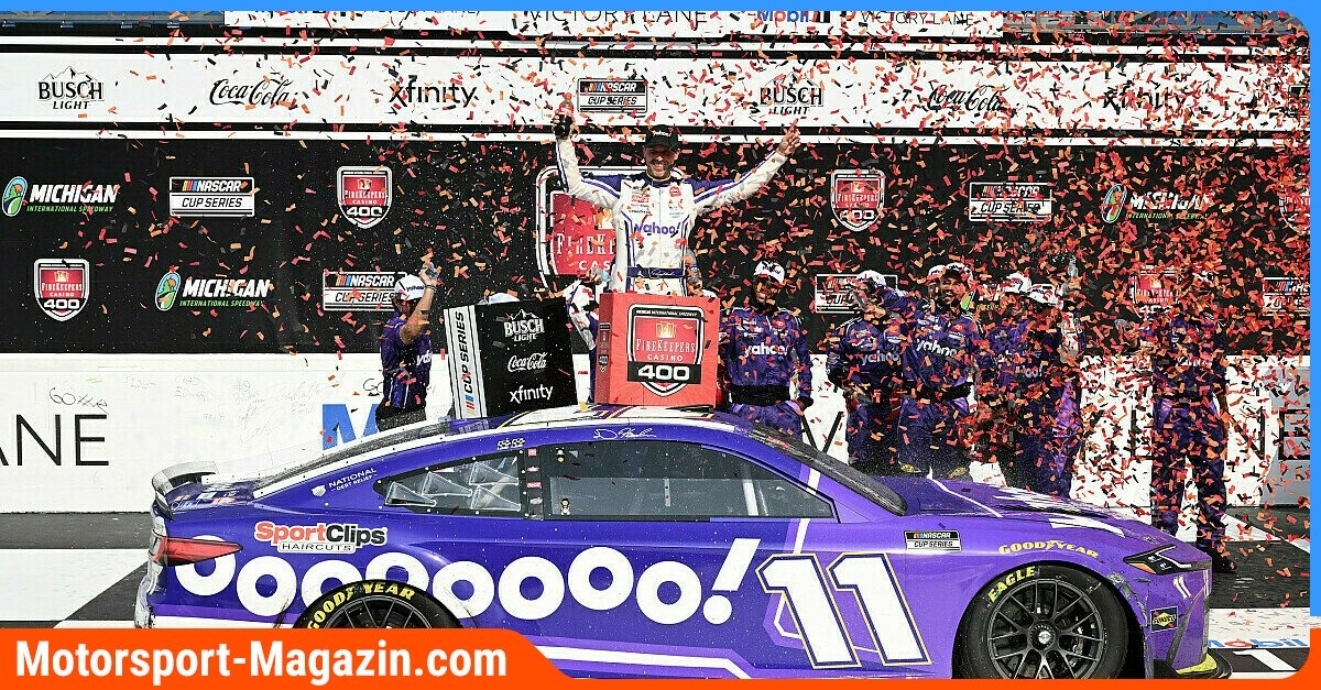 NASCAR - NASACR Race 15: Denny Hamlin wins spectacularly in Michigan