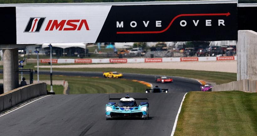 Blomqvists Acura gibt bei Road America das Tempo vor