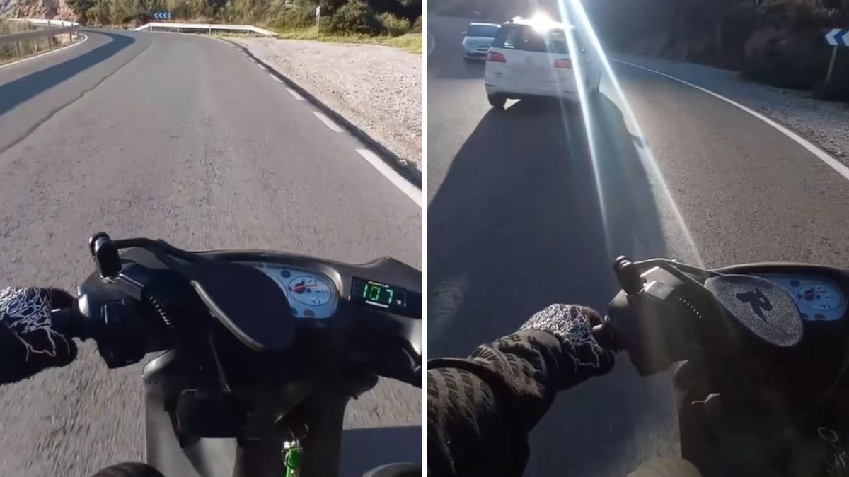 La temeraria maniobra de un vehículo en una carretera de Almería que casi provoca un accidente múltiple: “Le ganó la posición”
