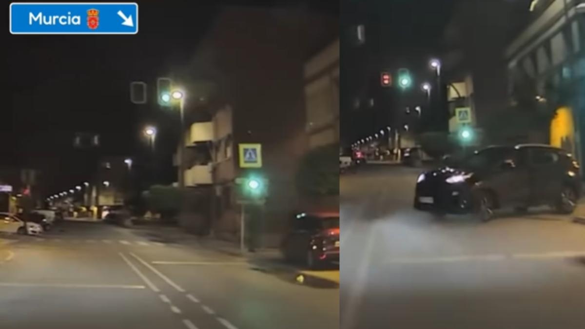 Murcia'da bir aracın pervasız manevrası neredeyse trafik kazasına neden oldu: "Çarpışmayı önlemek için çok iyi bir manevra."