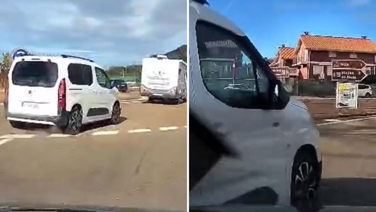 Cantabria'daki bir kasabadaki döner kavşaktan bir minibüsün pervasızca çıkışı: "Niyetlerinin ne olduğunu görebiliyordunuz"