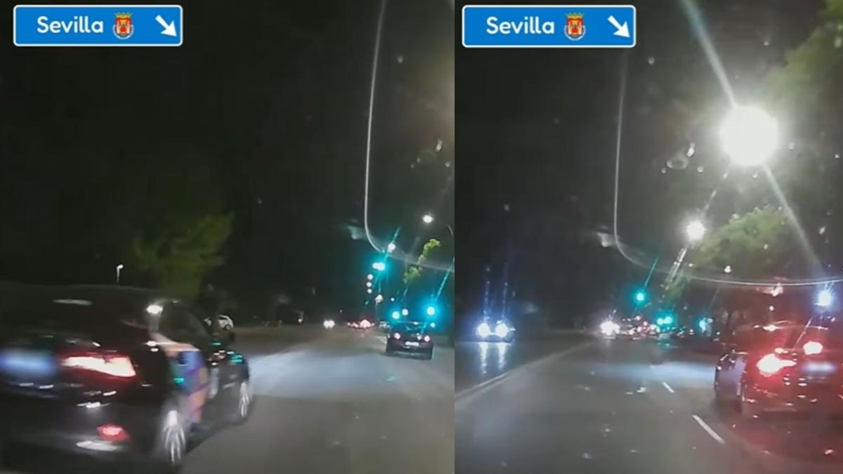 A VTC overtakes a car on a Seville street with a solid line, and a controversy erupts over who did it wrong: "What he does is unjustifiable, but the right lane is one that many people don't know about."