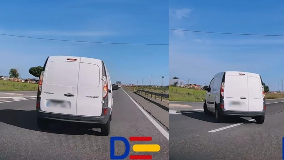 He brakes in the middle of the road to change direction, breaking several rules, and forces the car behind him to slam on the brakes to avoid an accident: "How many of you should go back to driving school..."