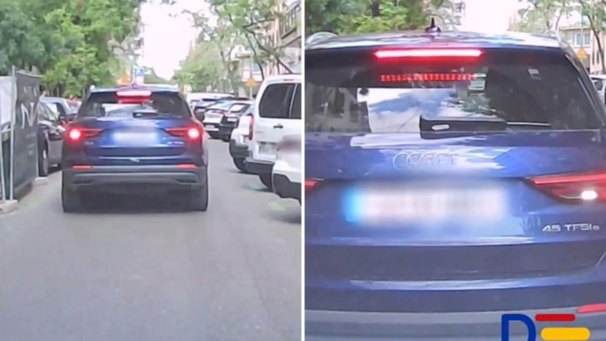 Intenta dar marcha atrás para aparcar en una calle de Madrid pero casi acaba impactando contra otro conductor: “Los intermitentes, los grandes olvidados”