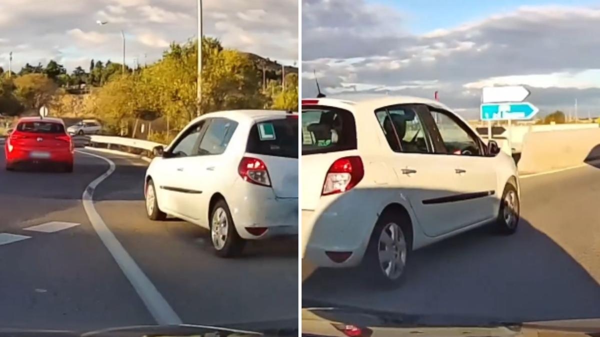 Una serie di manovre spericolate di un conducente su un'autostrada in direzione Madrid sono diventate un pericolo: "Questi video dovrebbero essere segnalati alla polizia".
