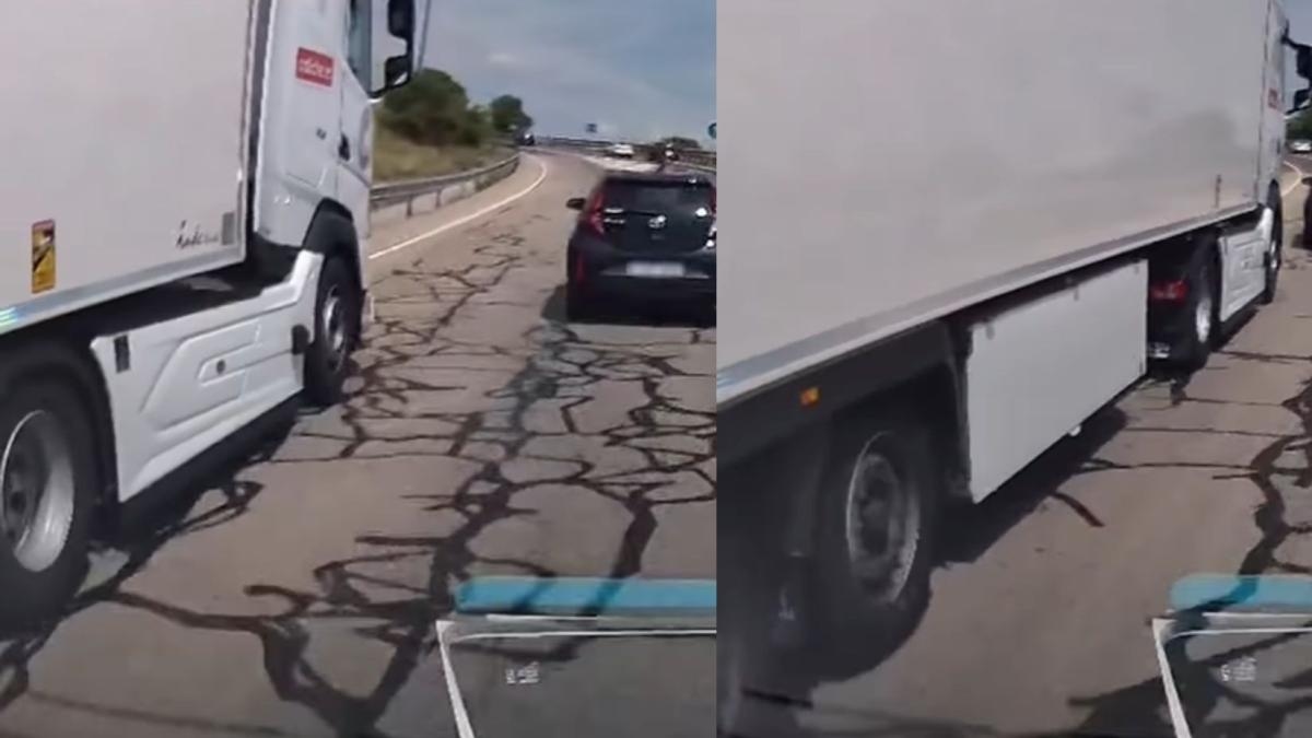 Il sorpasso spericolato di un autoarticolato che ha quasi causato un incidente: "Questo tizio non si chiama Dominic Caminonetto?"