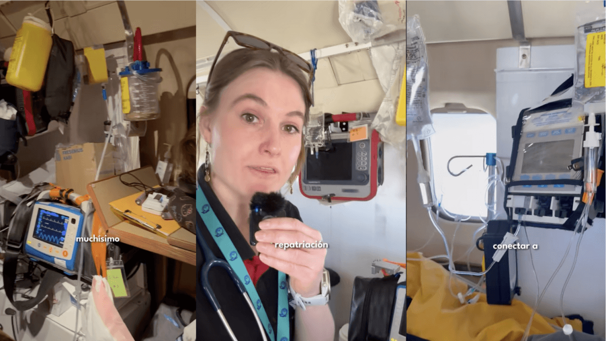 Alexia Hartmann, médico aéreo: “En los vuelos ambulancia no vuelan azafatas con nosotros, somos quienes explican las normas de seguridad y evacuación al resto de pasajeros”