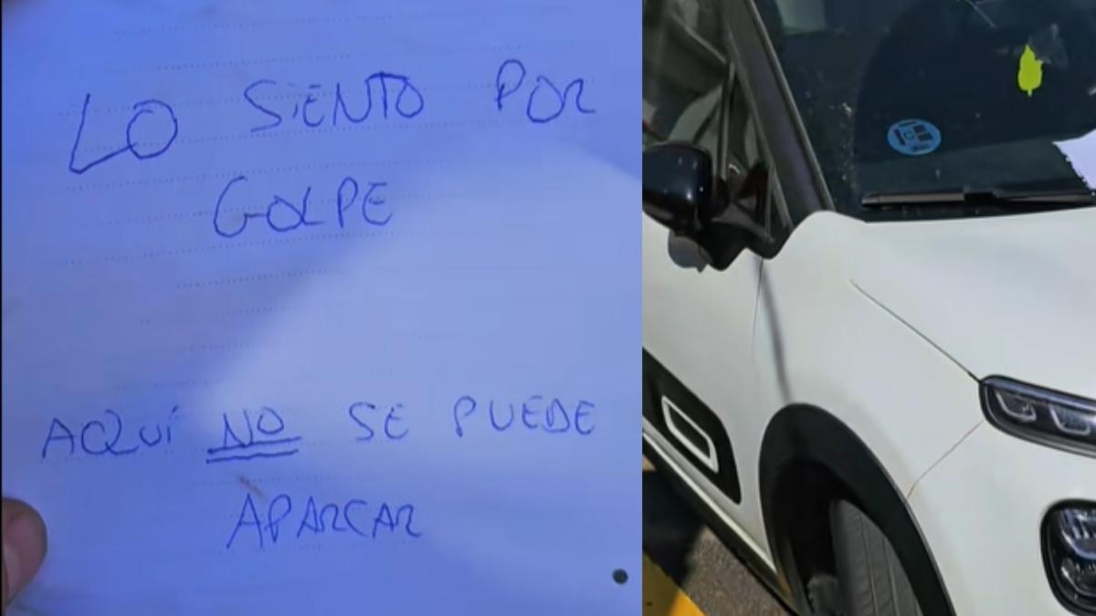 Hij laat een briefje achter op een slecht geparkeerde auto waarin hij zijn excuses aanbiedt voor "de klap", en wat hij onthult laat niemand onverschillig: "Laten we hem vinden, omdat hij geparkeerd heeft waar dat niet mag."