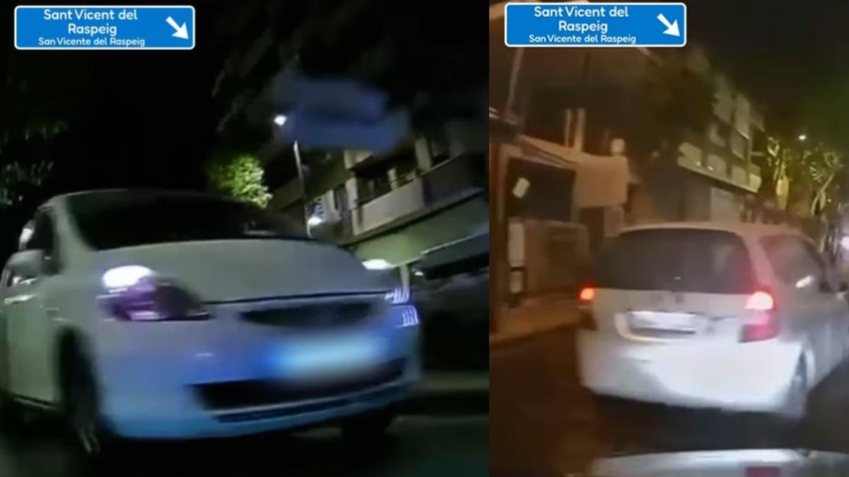 Thousands of people are shocked to see a car perform a series of dangerous maneuvers in Alicante: "Overtaking there on a solid line is truly reckless."
