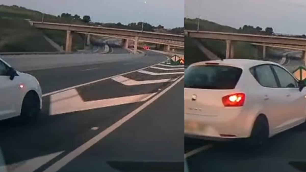 A car's reckless maneuver on a Terrassa road has left thousands stunned: "Seeing how it was going on the left, you can expect anything."