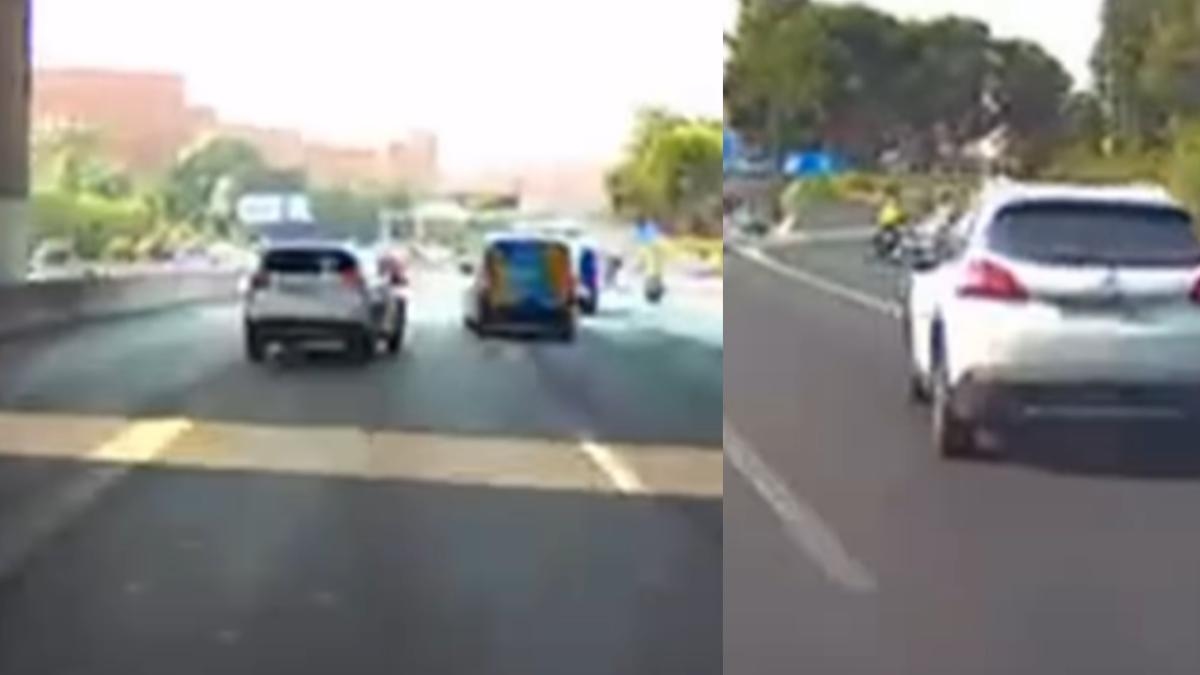 Surrealistyczna zmiana pasa ruchu na autostradzie w Madrycie pozostawiła niejedną osobę bez słowa: „Mięso armatnie za zasłużoną grzywnę i cofnięcie prawa jazdy”.