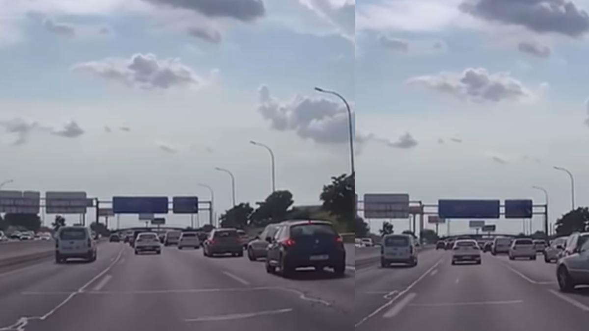 A car's dangerous lane-changing maneuver on the M-40 in Madrid: "I was looking for death and didn't find it."