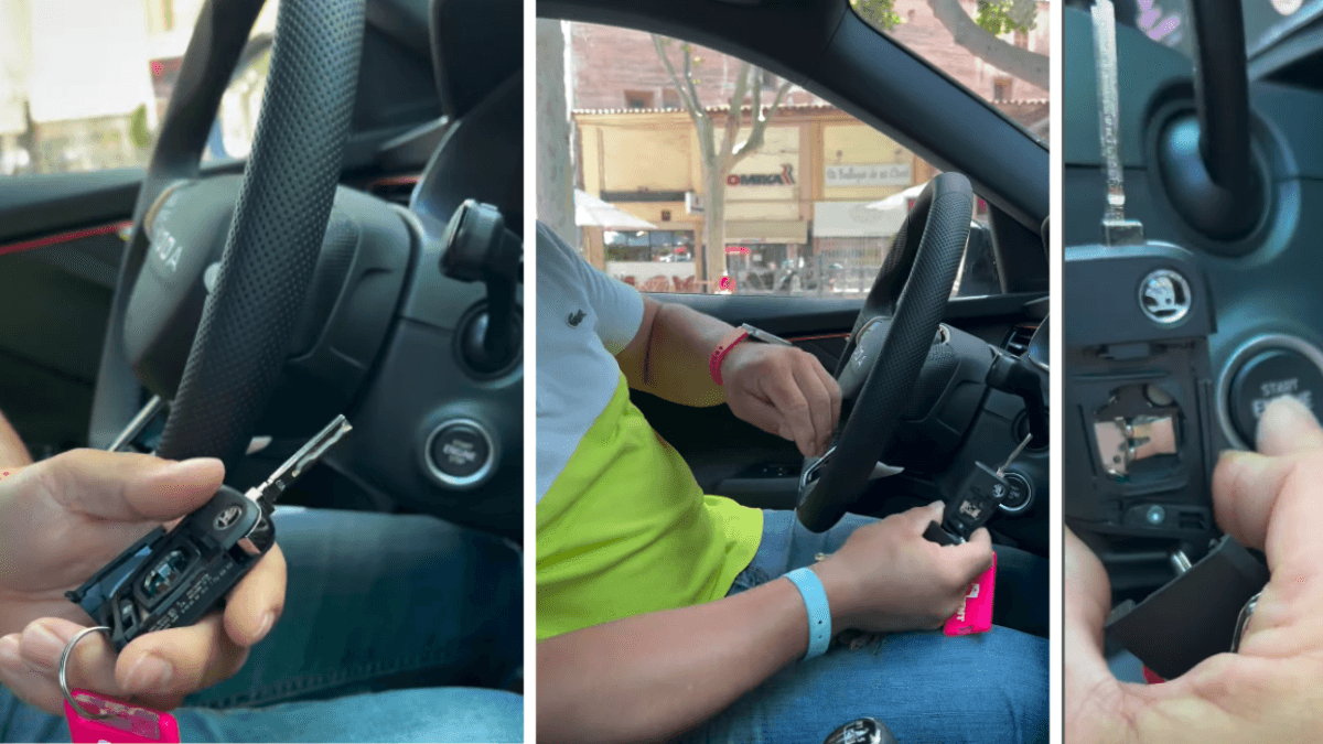 Kike, a mechanic at Talleres Piba: "If your car key gets wet or the battery runs out, you can start it with this simple trick."