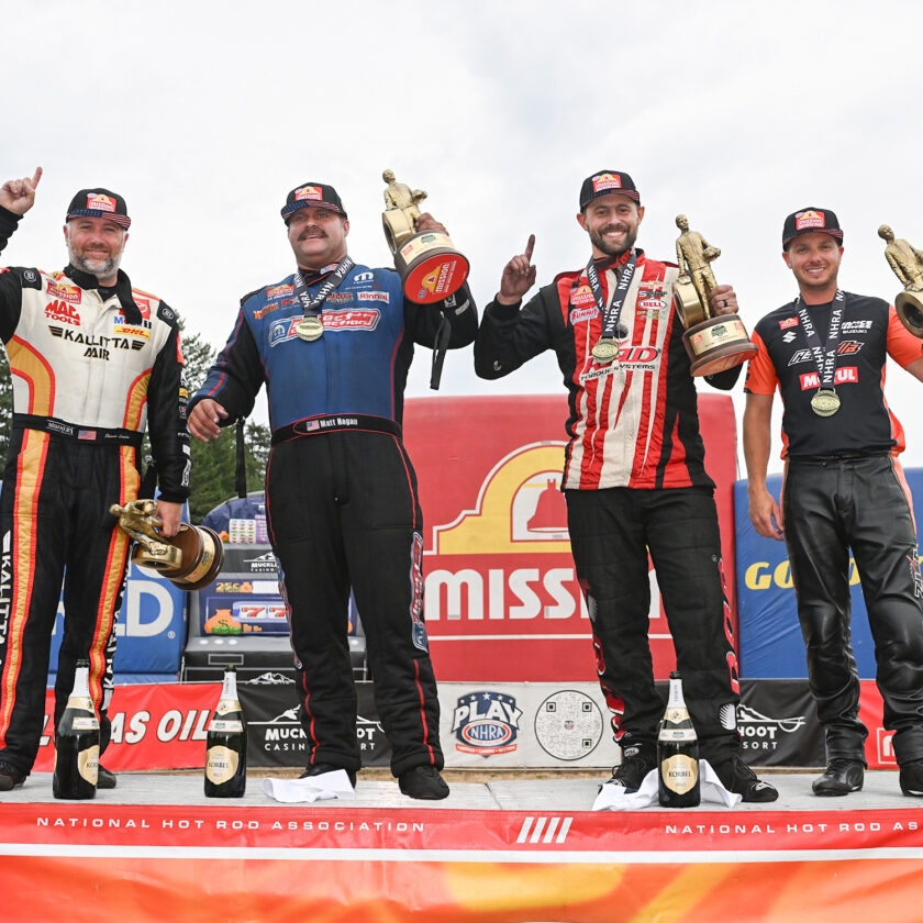 LANGDON, HAGAN, GLENN E HERRERA REGNANO SUPREMI AI NHRA NORTHWEST NATIONALS