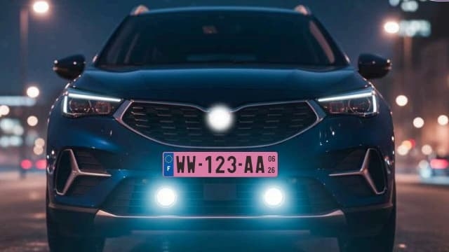 Vanaf volgend jaar zullen sommige auto's in Frankrijk met roze kentekenplaten rijden.