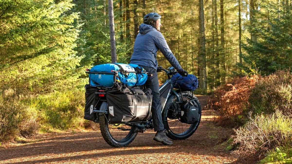 The robust electric mountain bike that will carry all your camping gear.