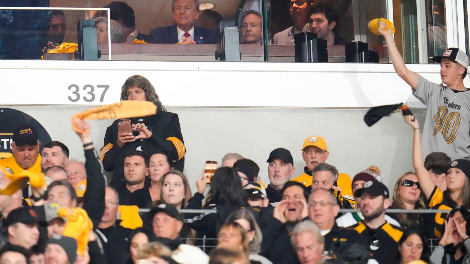 Donald Trump Attends Jets vs. Steelers Primetime NFL Game After Busy Weekend